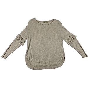 Democracy Lightweight Sweater Shirt Tan/Beige Long Sleeve‎ Women's Size Medium